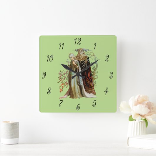 美しいと獣 スクエア壁時計 (ホーム)