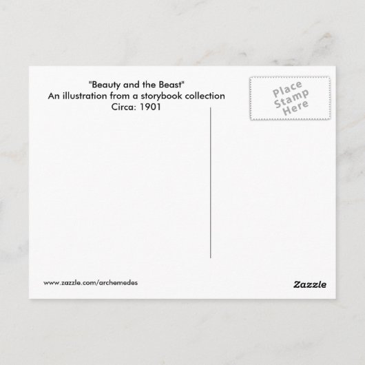 美しいと獣 ポストカード (裏面)