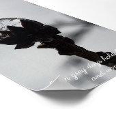 美しいと疑問に思雨凍ってい滴 ポスター (角)