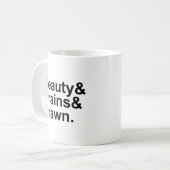美しいと脳の属性の一覧 コーヒーマグカップ (正面左)