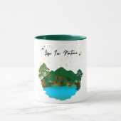 美しいと自然生活の平穏 マグカップ (中央)