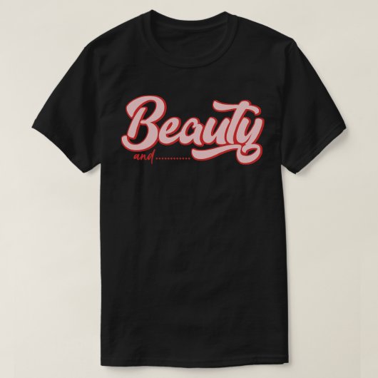 美しいと髭 Tシャツ (デザイン正面)