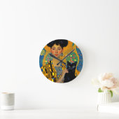 美しいと黒猫 ラウンド壁時計 (ホーム)