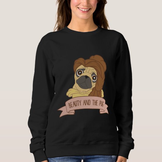 美しいとPug愛犬家クラシックTシャツ251 スウェットシャツ (正面)