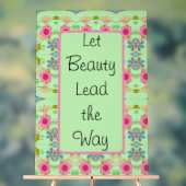 美しいに道を譲る アクリルサイン (ニュートラル)