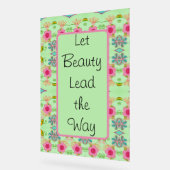 美しいに道を譲る アクリルサイン (傾斜)