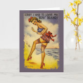 美しいのおもしろいな挨拶状を浸す40年代 カード (黄色い花)