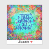 美しいのまわりに全かわいらし吸光度フローラトレンディー シール (シート)