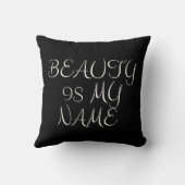 美しいのカスタムな枕は私の一流メッセージです クッション (裏面)