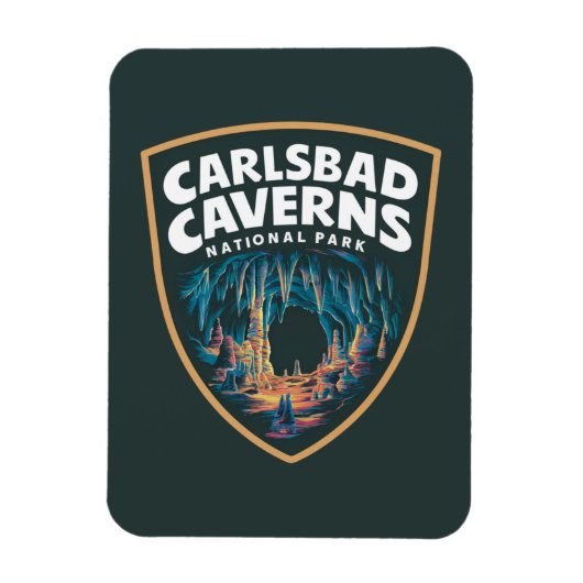 美しいのカールスバッドカーヴェンズナショナルパークエンブレム マグネット (縦)