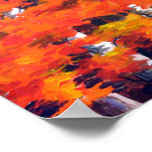 美しいのキャンバスに秋の森 – アクリル絵画樹脂 ポスター (角)