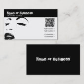 美しいのシルエット: QRコード 名刺 (正面/裏面)