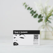 美しいのシルエット: QRコード 名刺 (スタンド正面)