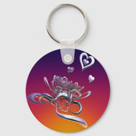 美しいのハートキーリング キーホルダー