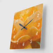 美しいのバラ壁時計 スクエア壁時計 (傾斜)