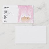 美しいのピンクの泡名刺 名刺 (正面/裏面)