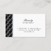 美しいのヘアーサロンの白いダイヤモンドの房状の黒 名刺 (裏面)