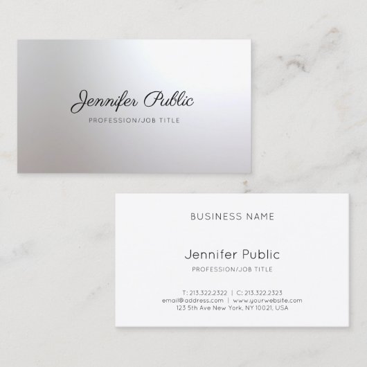 美しいのヘアーサロンの美容師の手書きの原稿 名刺 (正面/裏面)