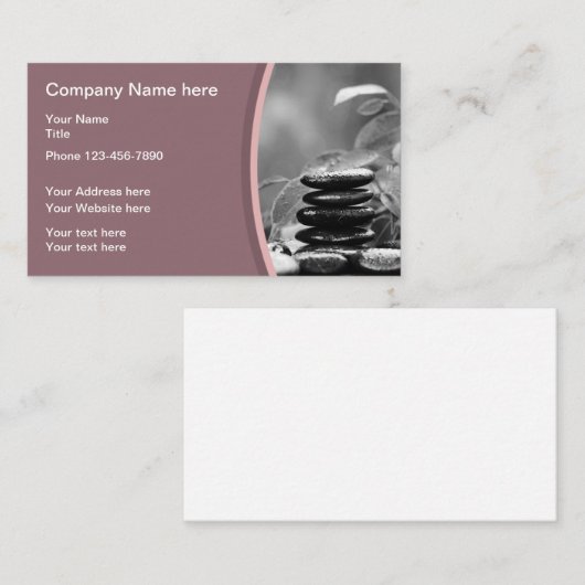 美しいのマッサージのテーマ 名刺 (正面/裏面)