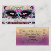 美しいのメーキャップアーティストのヘアーサロンの名刺の魅力 名刺 (正面/裏面)