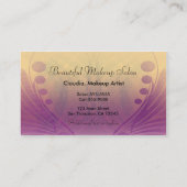 美しいのメーキャップアーティストのヘアーサロンの名刺の魅力 名刺 (裏面)