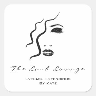 美しいのラッシュメイクアップスパ美容師スタイリストロゴ スクエアシール