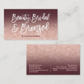 美しいのロゴのシックなタイポグラフィのバーガンディのばら色の金ゴールド 名刺 (正面/裏面)