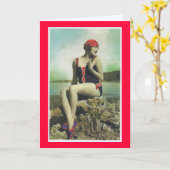 美しいのヴィンテージの一見の挨拶状を浸すこと カード (黄色い花)