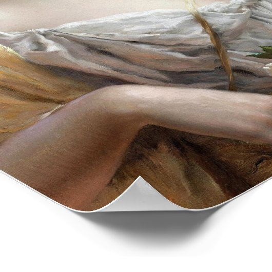 美しいの下のオレンジの木,ファインアート ポスター (角)