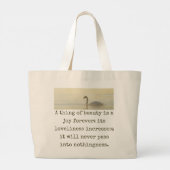 美しいの事は永遠に喜びである – 美しい引用文 ラージトートバッグ (裏面)