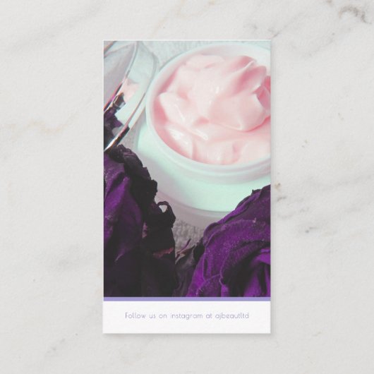 美しいの健康か化粧品の会社の写真のカスタム 名刺 (裏面)