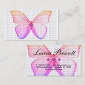 美しいの名刺のカラフルの蝶 名刺 (正面/裏面)