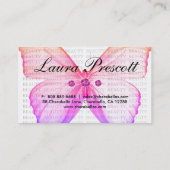 美しいの名刺のカラフルの蝶 名刺 (裏面)