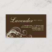 美しいの名刺のモダンな渦巻のネイルサロンのクリーム 名刺 (裏面)