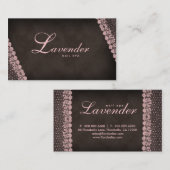美しいの名刺のレースのネイルサロンのピンク 名刺 (正面/裏面)