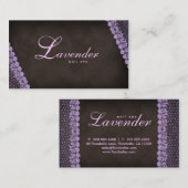美しいの名刺のレースのネイルサロンの紫色 名刺 (正面/裏面)