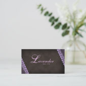 美しいの名刺のレースのネイルサロンの紫色 名刺 (スタンド正面)