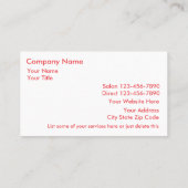 美しいの名刺 名刺 (裏面)