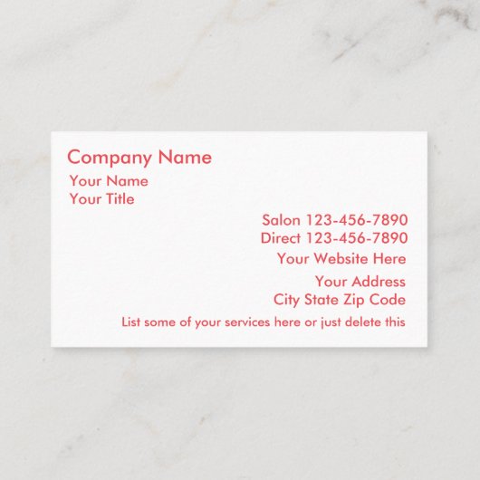 美しいの名刺 名刺 (裏面)