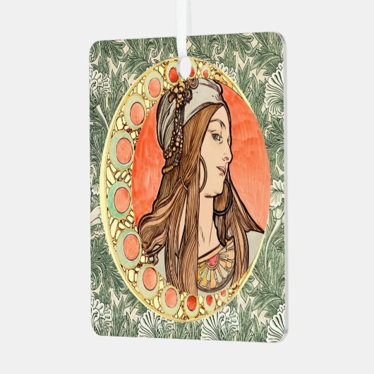 美しいの女神バイアルフォンスマリアミュシャ メタルオーナメント (正面左)