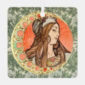 美しいの女神バイアルフォンスマリアミュシャ メタルオーナメント (裏面)