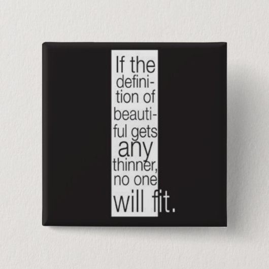 美しいの定義。 ボタン 缶バッジ (正面)