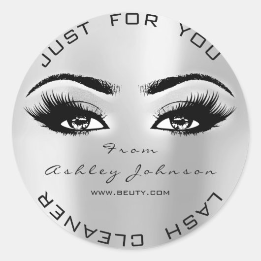 美しいの引延ばしメイクアップクリーナーグレー ラウンドシール (正面)