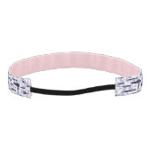 美しいの心配の青のバラパターン アスレチックヘッドバンド (裏面)