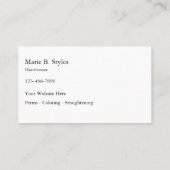 美しいの毛の名刺 名刺 (裏面)