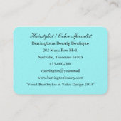 美しいの真珠のプロフェッショナルに会って下さい 名刺 (裏面)