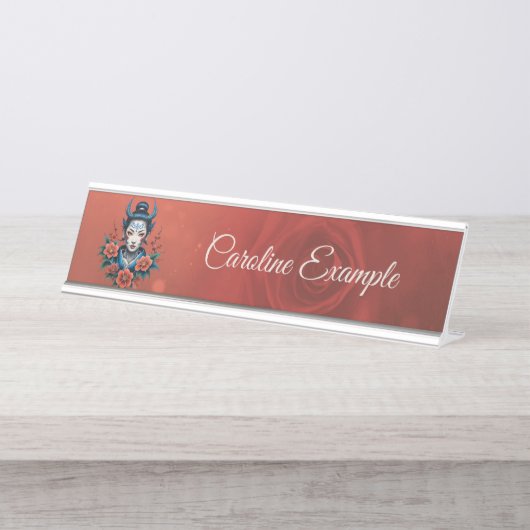 美しいの秘淡い色の密 デスクネームプレート (正面)