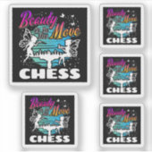 美しいの移動 – 女子チェスプレーヤー シール (正面)