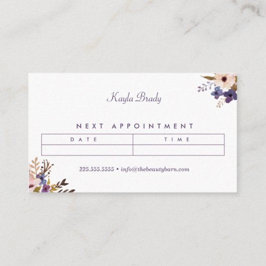 美しいの納屋のカスタムな名刺 予約カード (裏面)