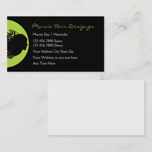 美しいの美容師の名刺 名刺 (正面/裏面)